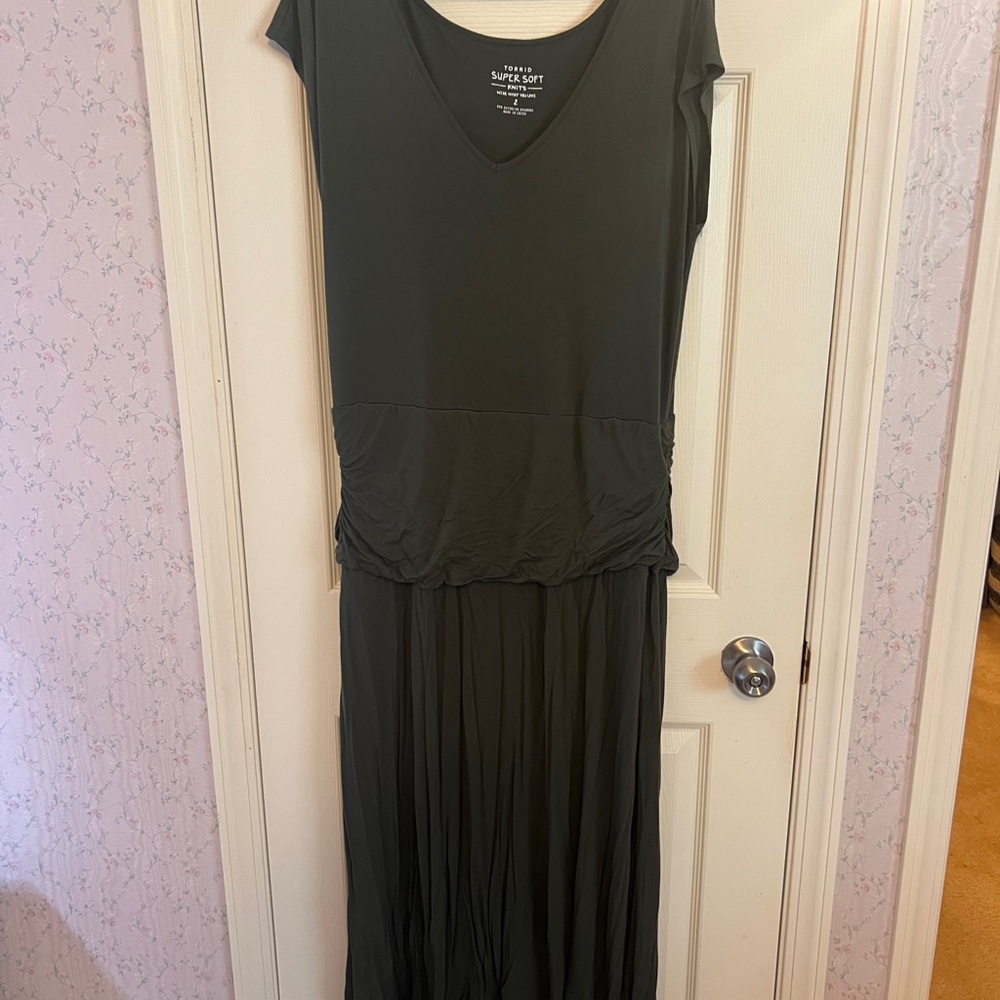 Torrid Deep Olive Maxi Dress